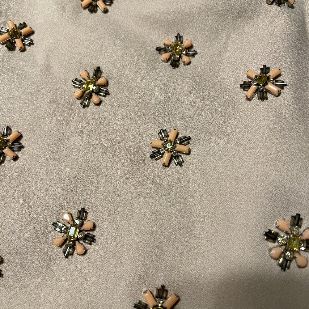 J CREW CAFE CAPRI BEADED EMBELLISHMENT SIZE 8 NWT COLOR BISCUIT - Picture 8 of 16